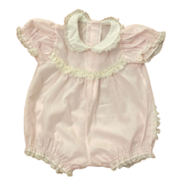 Bryan Vintage Pink Lace Short Sleeve Romper Infant Size 3-6 months? - £11.15 GBP
