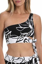 La Blanca Moonlit One-Shoulder Bikini Top Sz 14 Black Mrsp $93 - $45.94