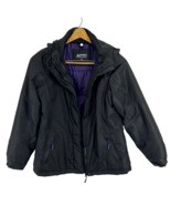 Snozu Performance Black Jacket Women&#39;s Size M Removable Hood Full Zip - $45.26 CAD