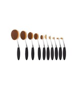 Colors: BLACK - SILVER - Beauty Experts Set of 10 Oval Beauty Brushes - €49,46 EUR