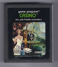 ATARI 2600 Casino vintage game Cart - £11.91 GBP