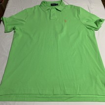 Polo Ralph Lauren Green Orange Poly POLO SHIRT XL Classic Fit - $23.24