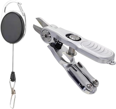 Portable Fishing Line Cutter w/ Retractor • Hook Eye Cleaner • Knot Tyin... - $43.22 CAD