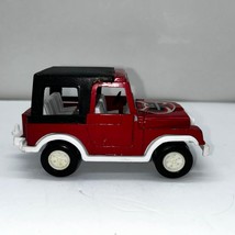 Vintage Tootsie Toy Red Diecast Jeep with Plastic Black Hardtop Cj7 4 x ... - $13.99
