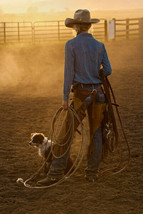 Waiting to Go To It by Robert Dawson Western Cowgirls Cowboy Gear Canvas 20x30 - £213.88 GBP
