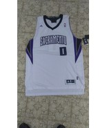 Adidas Thomas Robinson Sacramento Kings #0 Basketball White Jersey Sz XL - £79.93 GBP