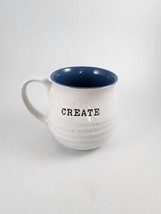 Create Coffee Mug Blue Interior Speckled Stoneware 16 oz By Sheffield Home Large - £14.05 GBP