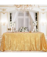 Sparkly Drape Tablecloth Gold Tablecloth Sequin Fabric Tablecloth For Ce... - £22.88 GBP