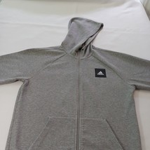 ADIDAS FL3997 Men's Gray Full Zip Hoodie Sweatshirt Jacket Size Medium image 13