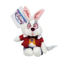 VINTAGE DISNEY STORE WHITE RABBIT STUFFED ANIMAL PLUSH BEAN BAG TOY NEW ... - £22.41 GBP