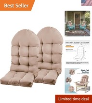 44&quot; High Back Rocking Chair Cushion in Fade-Resistant Beige - 2 Pack - $1,737.23 MXN