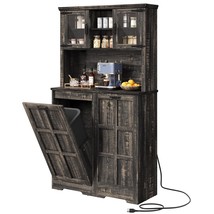 DWVO Kitchen Pantry Cabinet, Trash Cabinet Fits 13 Gallon,Kitchen Storage Cabine - $356.99