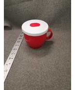 Campbells Micro Mug Red and White Plastic Soup Mug with Lid #1702 - £9.34 GBP