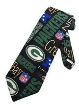 Team NFL Mens Green Bay Packers Football Necktie - Black - One Size Neck... - £15.51 GBP