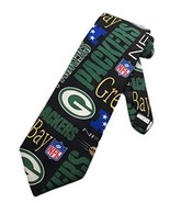 Team NFL Mens Green Bay Packers Football Necktie - Black - One Size Neck... - €17,16 EUR