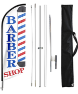Barber Shop Swooper Flag and Pole Kit,Barber Advertising Feather Flag fo... - $931.48 MXN
