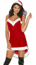 SALE ~ Elegant Moments Sexy Santa&#39;s Sweetie Red Velvet Dress Costume 99107 - £15.81 GBP+