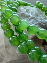 Hand braiding |Perfect natural Top grade light weight Hetian green nephrite jade - £183.54 GBP