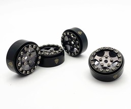1.0" Aluminum B-Type Beadlock Wheels Black/Gray (4) - £35.29 GBP