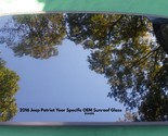 2016 YEAR SPECIFIC JEEP PATRIOT OEM FACTORY SUNROOF GLASS NO ACCIDENT FR... - $160.00