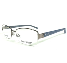 Covergirl Eyeglasses Frames CG0443 008 Blue Silver Rectangle Crystals 53... - $37.19