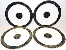 Exquisite Set Of 4 Royal Doulton Bone China H5018 Carlyle 10 5/8&quot; Dinner Plates - £86.29 GBP