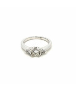 0.40ctw Princess and Trillion Cut Diamond Engagement Ring 14K White Gold - $2,675.43 CAD