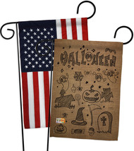 Halloween Doodles - Impressions Decorative USA - Applique Garden Flags Pack - GP - £24.90 GBP