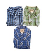 Wrangler Button Down Shirts Size 2XL Western Pearl Snaps Lot Of 3 Vtg - £31.36 GBP