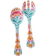 Pioneer Woman 9&quot; Long ~ Melamine Salad Servers ~ FOLK GEO Pattern - $27.35 CAD