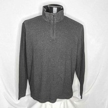 Men&#39;s Sweater Chaps 1/4 Zip Sweater Pullover Charcoal XXL - £11.34 GBP