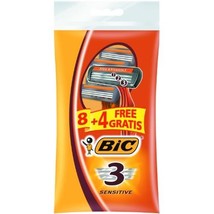 BiC 3 Sensitive Mens Triple Blade Disposable Shaver Pack of 8+4 Free  - $10.00