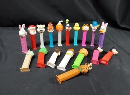 Pez Dispenser Toy Lot Of 18 Empty Halloween Star Wars Mickey Minnie Mouse Clown - £9.78 GBP