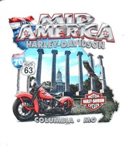 Harley Davidson White 3XL mens T-Shirt Mid-America of Columbia, Missouri - $17.95