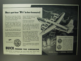 1945 Buick Engines Advertisement - B-24 Liberator Planes - She&#39;s got four B&#39;s - £14.54 GBP