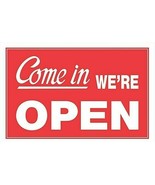 One Sided Come in We&#39;re Open Sign 8 x 12 Inch - 2 Count, White and Red - €5,09 EUR