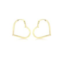 Carissima Gold 9 ct Yellow Gold Heart Creole Earrings  - $448.00
