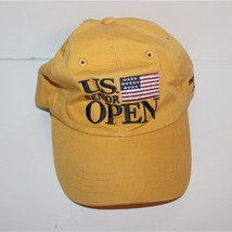 Gold Yellow PGA Tour Hat US Senior Open Golf Hat Baseball Cap US Flag - £10.85 GBP
