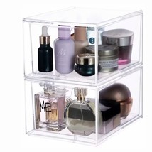 2 Pack Clear Acrylic Makeup Organizer with Drawers - $41.57