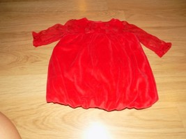 Infant Size 6 Months Baby Starters Red Velour Bubble Hem Christmas Holid... - £9.59 GBP