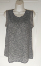 W5 Anthropologie Embroidered Panels Sleeveless Blouse Aztec knit Top Size MED - £6.94 GBP