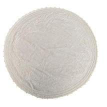Vintage Hand-Embroidered Lace Doily - Round 15&quot; - $7.97