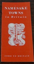 Namesake Towns in Britain, Come To Britain, Vintage Informational Tour P... - £2.31 GBP