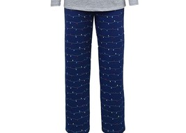Family Pajamas Matching Women&#39;s Holiday Lights Pajama Pant, Navy, L - $7.92