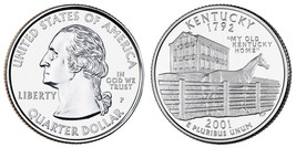 2001 P Kentucky BU (Brilliant Uncirculated) State Quarter Philadelphia Mint - £7.96 GBP