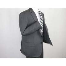 Men's Wool Cashmere Sharkskin Suit Giorgio Cosani Two Button 901 Charcoal Gray image 4