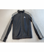 adidas Track Jacket Womens Size XS Black Long Sleeve Pockets Logo Full Z... - £12.38 GBP