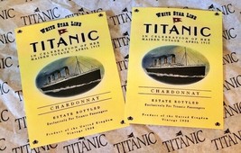 2 Titanic Replica Chardonnay Wine Labels - £11.39 GBP