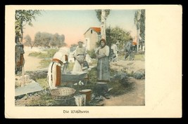 Vintage Postcard The Washing of Clothes Hamburg Germany Country Women Folk Dress - £10.27 GBP
