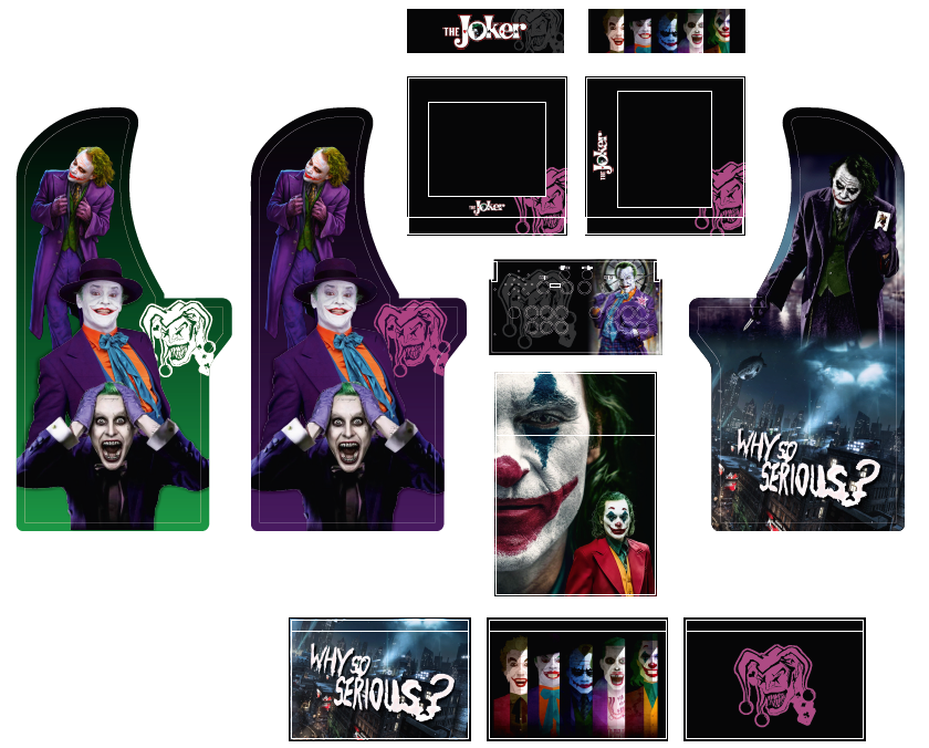 Arcade1up,Joker Arcade 1up Design Arcade Design Vinyl art Graphics Side Art, Jok